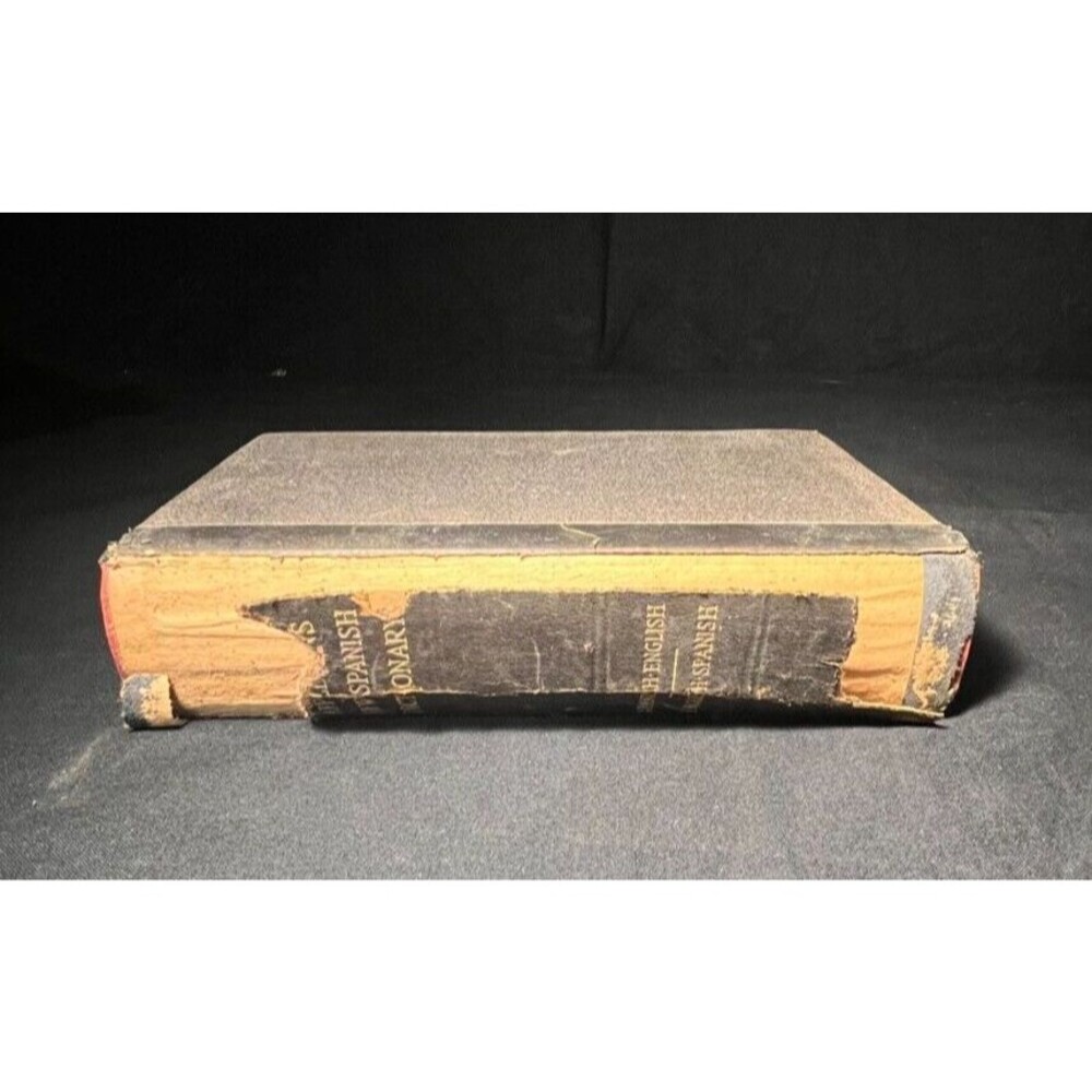 ANTIQUE 1918 English to Spanish Dictionary Appleton NY Arturo Cuyas